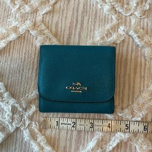 Coach teal wallet